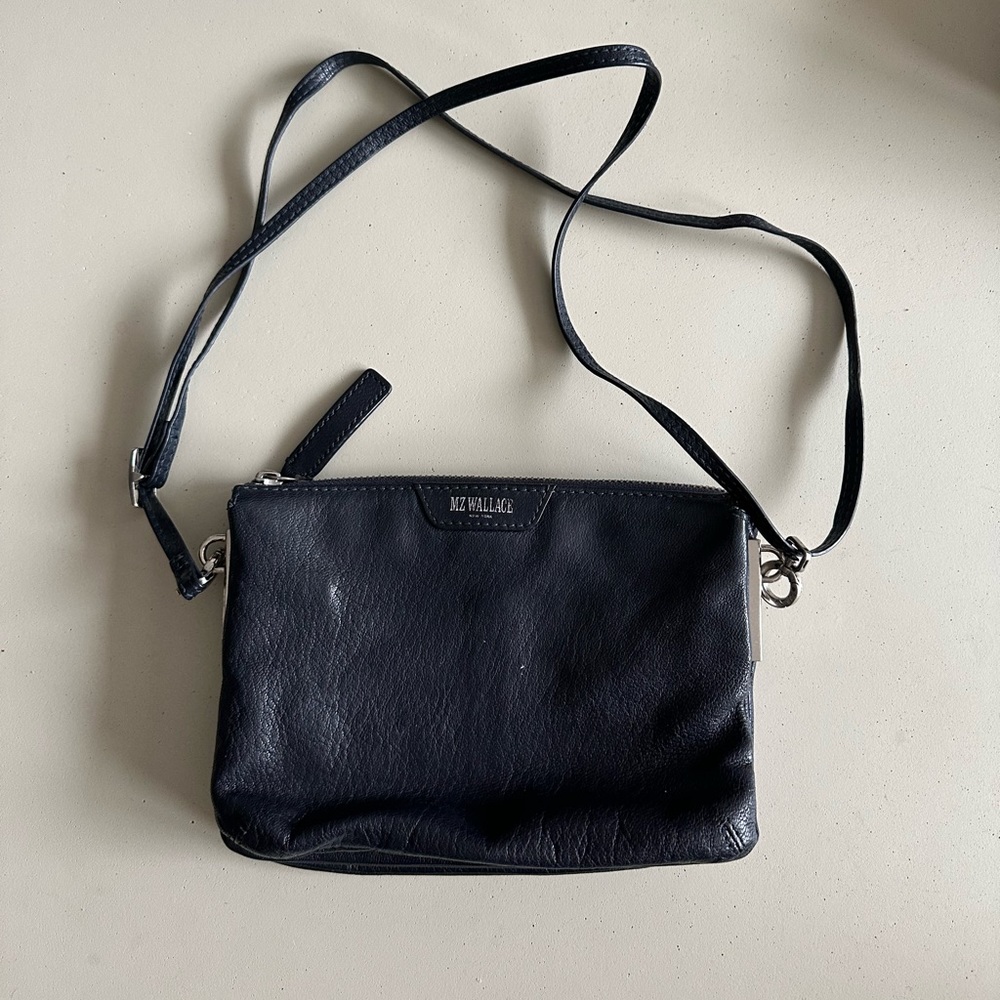 MZ Wallace navy leather Pippa bag